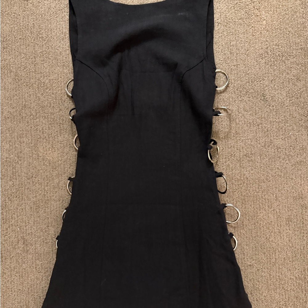 VRG GRL Black Ring Side Mini Dress – Size 6 (New with Tags)